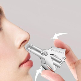 FREHOMEE Waterproof Manual Nose Hair Trimmer - Exquisite and Portable - No Pain, No Pulling -Gift for Men and Women