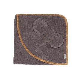 Sterntaler Baby Unisex Bath Towel Baby GOTS Motif Hooded Bath Towel Elephant 80 x 80 cm - Bath Towel Baby Towel - Pink