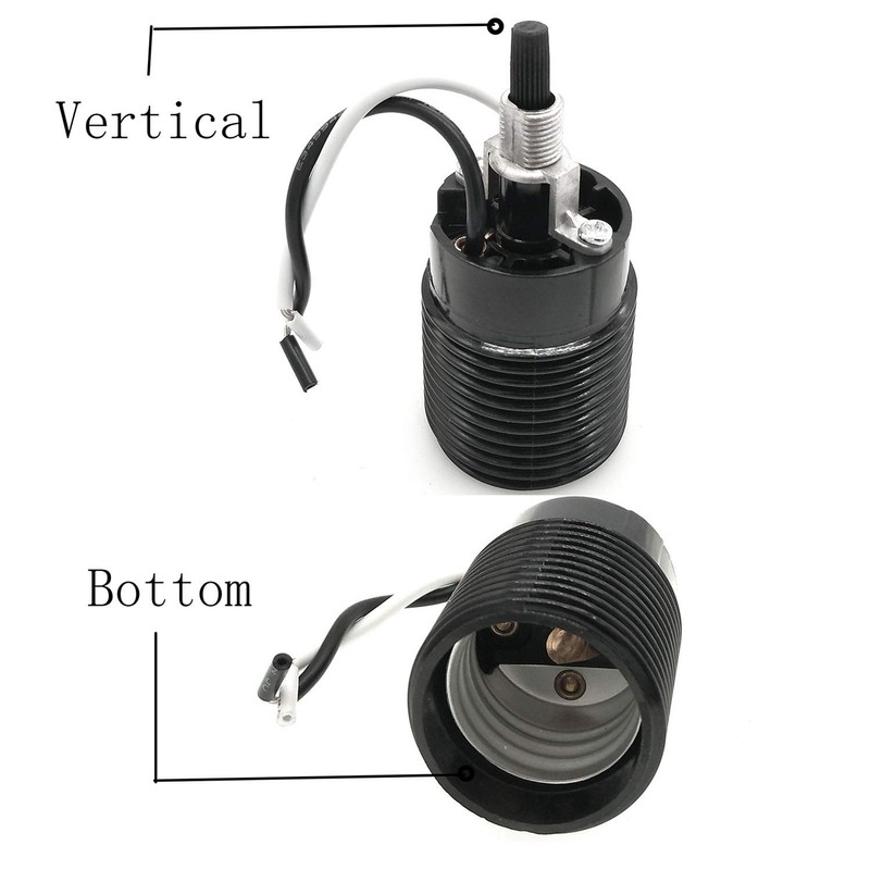 Phenolic (Bakelite) Threaded Medium Base E26 Fixture Socket with 10cm