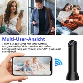 Nisanmoon Mini WiFi Camera HD WiFi Small Camera, Micro WiFi Camera Support Motion Detection and Loop Recording, WiFi Video Camera App Live View for Home/Office Security