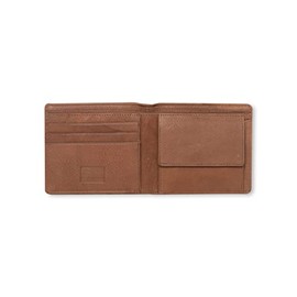 THE SAVILE ROW COMPANY LONDON Men's Genuine Soft Tan Leather Bifold Tab Wallet