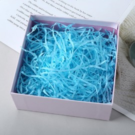 Raffia Paper Shreds Decorative Shiny Strands Shredded Crinkle Confetti for Easter DIY Gift Wrapping (Blue)