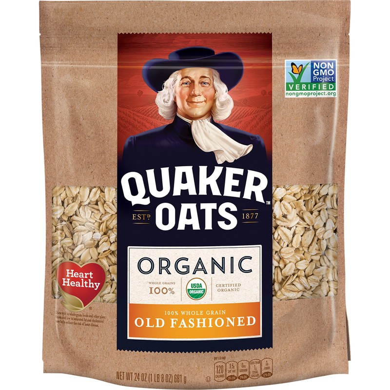 Quaker Organic Old Fashioned Oats, Non-GMO Project Verified, 24 Ounce,