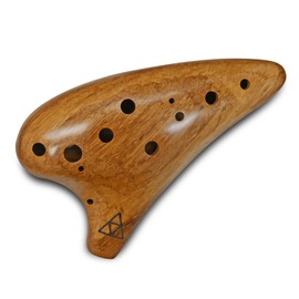 12 Hole Wooden Tenor Ocarina in C Major with Songbook