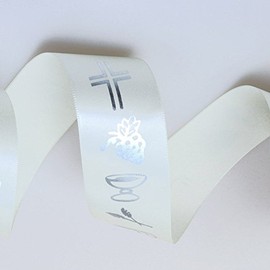Kommunions/Confirmation Cream/Silver – 40 mm width 25 mm Roll 54033 R 40 (1.13 & # x20AC;/M)