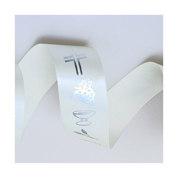 Kommunions/Confirmation Cream/Silver – 40 mm width 25 mm Roll 54033