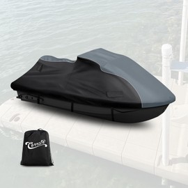 CEMOFE Waterproof Jet Ski Cover for Sea-doo 2010-2017 GTX、GTX LTD、RXT、RXT X(FIX), 600D Heavy Duty Oxford Jetski Covers, Trailerable Jetski Cover