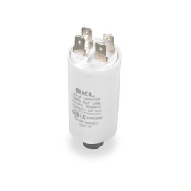 DL-pro Capacitor Motor Capacitor 4µF 450 V Diameter 30 x 57 mm Universal with 6.3 mm AMP Plugs and Mounting Screw M8 CBB60 Starting Capacitor Motor Start Capacitor for Electric Home Appliances