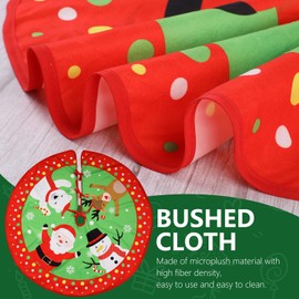 KIKISML Christmas Tree Skirts 90cm (36 inch), Xmas Tree Base Cover Mat for Christmas Tree, Snowflake Christmas Tree Skirt for Holiday Ornament for Xmas Party Christmas Decorations, Green
