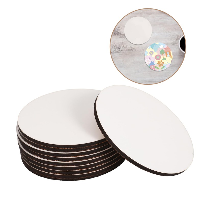 Operitacx 10pcs Sublimation Round Mats for Crafts Heat Transfer Blank