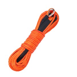 METOWARE Synthetic Winch Rope, 3/16" x 50ft 8350 LBS Winch Cable Line with Protective Sleeve Fits 4WD Off Road Vehicle UTV ATV SUV Truck (Orange)