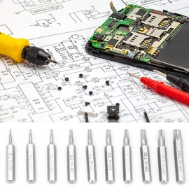 10PCS 4mm Screwdriver Bit Set Proof Shank Star 6 Point Screw Driver Kit Tools Repair Tools T3/T4/T5/T6/T7/T8/T9/T10/T15/T20