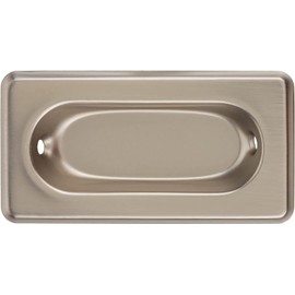 Brushed Nickel Window Sash Lift | 3 1/8" x 1 5/8" | Pack of 10 | Recessed Pull for Sash Windows | Reproduction Furniture Hardware | UA-823-PBN (10)