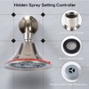 BOPai Ultra-Luxury Brushed Nickel Shower Head, 7 Settings, 9.5 L/min