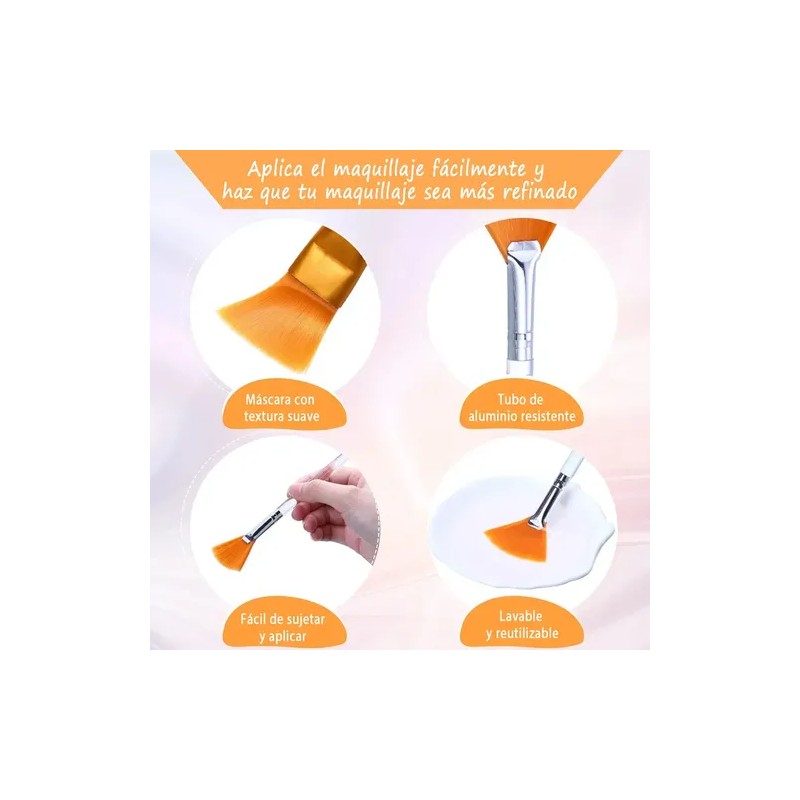 Kit 48 Brochas Premium Para Mascarilla Facial Serum Spa