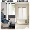 UIOSANRT Matte Black Shower Curtain Rod 31-79 inches with Holders,
