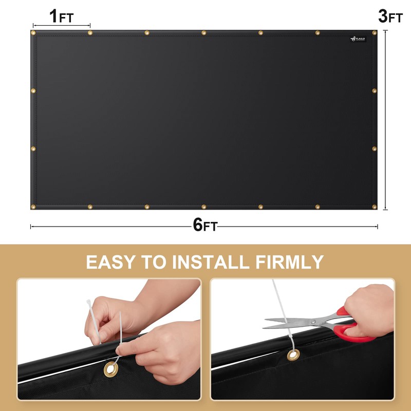 FLASLD Heavy Duty Fireproof Fence Cover and Screen Protect Deck