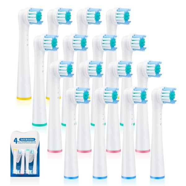 Cross Action Toothbrush Heads, Precision Clean Toothbrush Heads, Sensitive Replacement Toothbrush Heads, Crossaction, Pack of 16