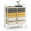 SILKYDRY 12 Drawer Rolling Storage Cart, Art Cart Organizer on