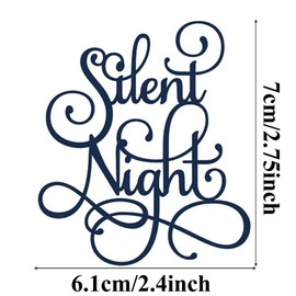 Silent Night Christmas Greetings - Troqueles de corte de metal para manualidades, álbumes de recortes, grabados, álbumes de recortes, manualidades, tarjetas de regalo, decoración del hogar, tarjetas