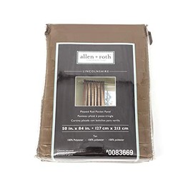 Allen + Roth Lincolnshire Tan Pleated Rod Pocket Panel