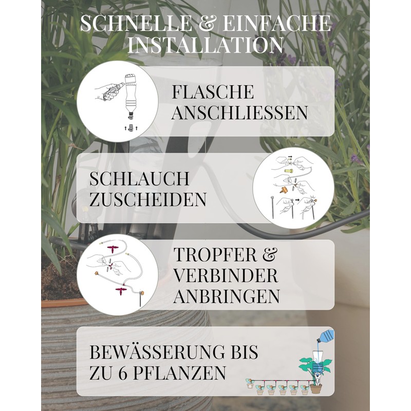 LIVLIG Irrigation with PET Bottle, Raised Bed Irrigation, Irrigation System