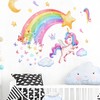 Rainbow Unicorn Wall Stickers Butterfly Clouds Stars Nursery Wall Decals