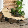 LJLB Comfortable Folding Chaise Lounge for Relaxation, 5-Level Reclining Back,