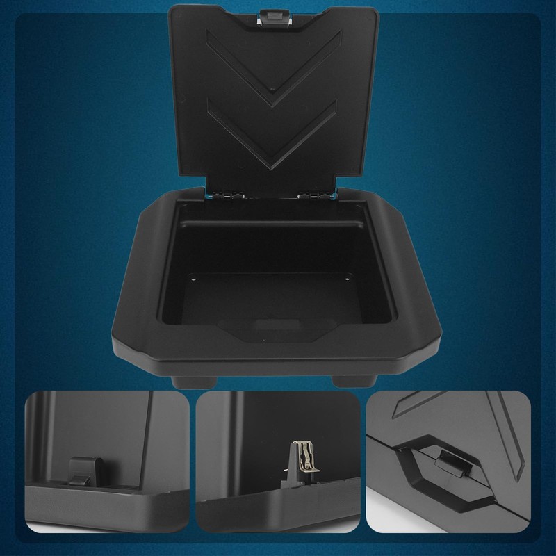 Chelhead Center Console Dash Storage Box ABS, Dashboard Tray Black