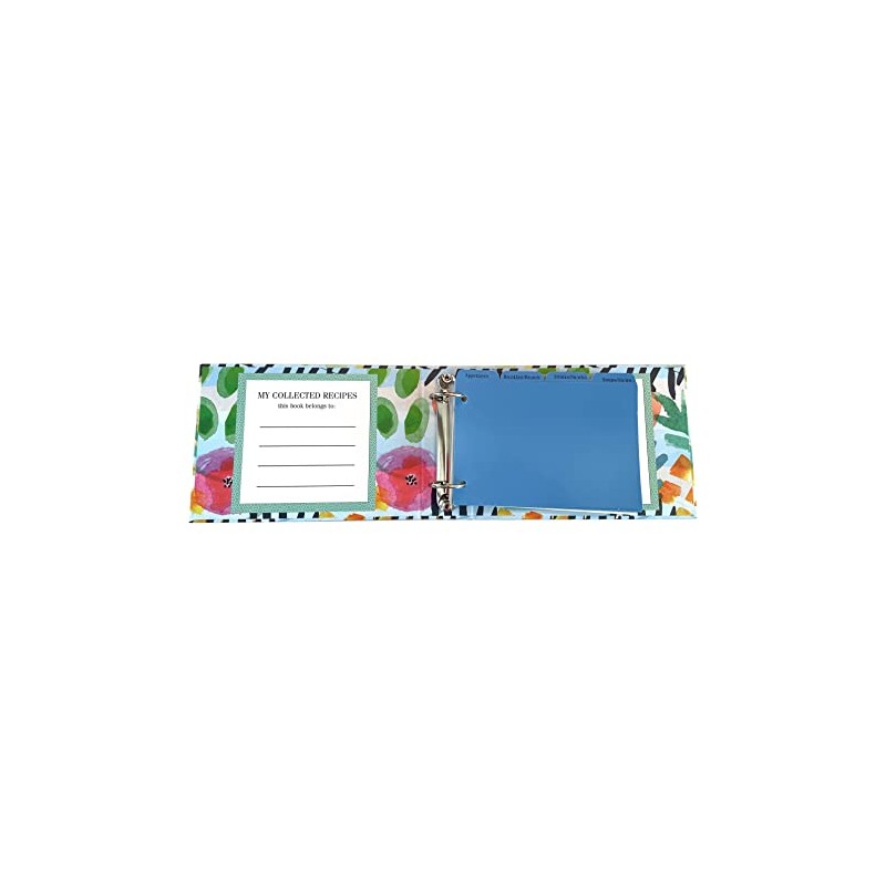 Meadowsweet Kitchens Recipe Organizer - Binder with 50 Plastic Sleeves
