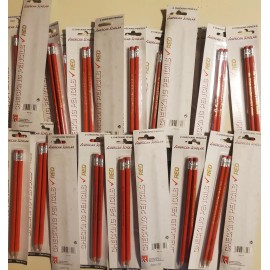 American Scholar LOT OF 36 PENCILS (18 PK X 2)AMERICAN SCHOLAR RED CHECKING PENCILS WITH ERASER