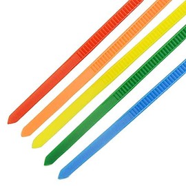 BGTXINGI 150Pcs 5 Colors Flexible Nylon Cable Marker Tie Label Hanging Strap Wire Tag Strap Self-Locking Cable Tie Rope for Home and Office Use