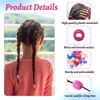 350pcs Large Hole Hair Beads for 7 Colours HairTube Decoration,