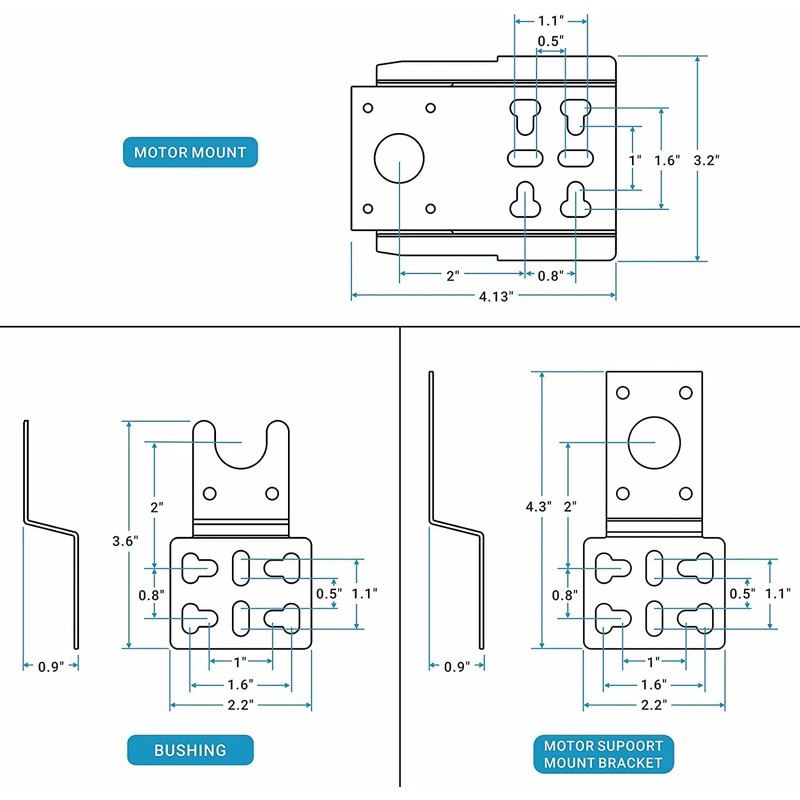 onlyfire 6902 Universal Barbecue Grill Stainless Steel Rotisserie Motor Bracket