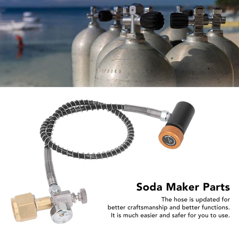 Soda Remote Hose CO2 Tank Cylinder Refilling Adapter with 24