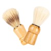 FRCOLOR 6pcs Men Shaving Brush Wood Handle Beard Brush for