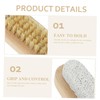 Ipetboom 2pcs Dual-Sided Foot Scrubber with Pumice Stone and Fingernail