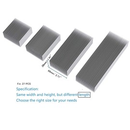 Awxlumv Large Aluminum Heatsink 7.87" x2.71" x 1.41" / 200 x 69 x 36mm Heat Sinks Cooling 27 Fin Radiator for IC Module, PC Computer, Led, PCB