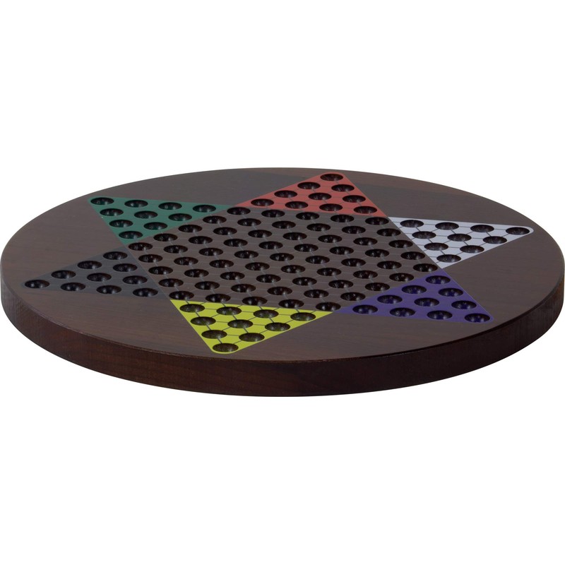 Printed Dark Maple Chinese Checkers - Made in USA