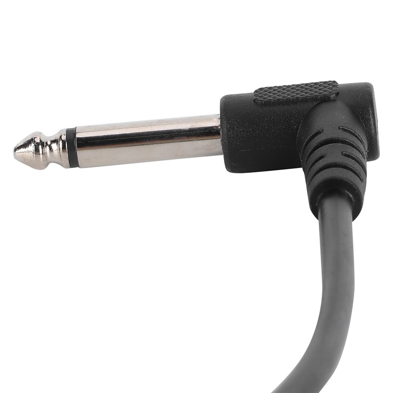 6PCS Guitar Effect Pedal Cables 6.35mm Elbow Right Angle Connector