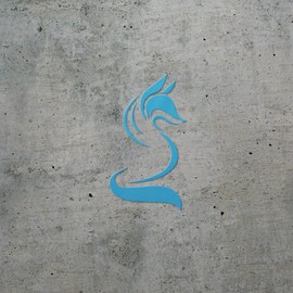 Transparent Decal Stickers Of Emblem Of A Foxs (Azure Blue) Premium Waterproof Vinyl Decal Stickers For Laptop Phone Accessory Helmet Car Window Mug Tuber Cup Door Wall Decorati USCSKUS504304BE090622