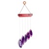 mookaitedecor Purple Agate Slices Wind Chimes for Home Garden Decoration