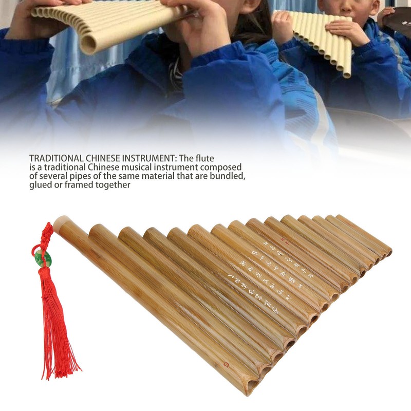 Pan Flute 15 Pipes G Key Chinese Traditional Musical Instrument