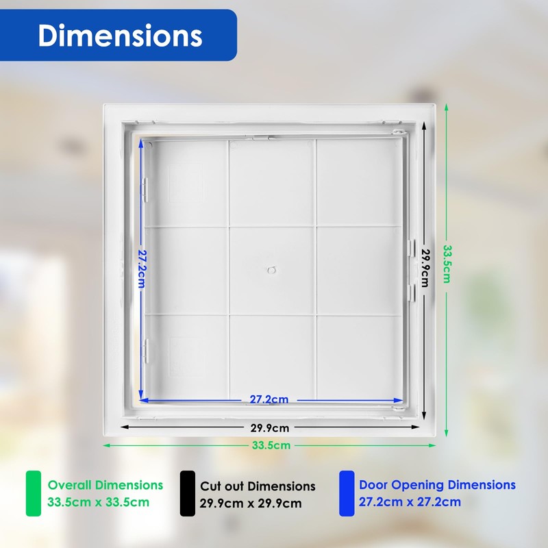KR KITCHENRAKU Access Panel 300x300 mm- Paintable Easy Access Doors