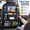 Car Backseat Organizer for Travel – Foldable Storage Pockets with