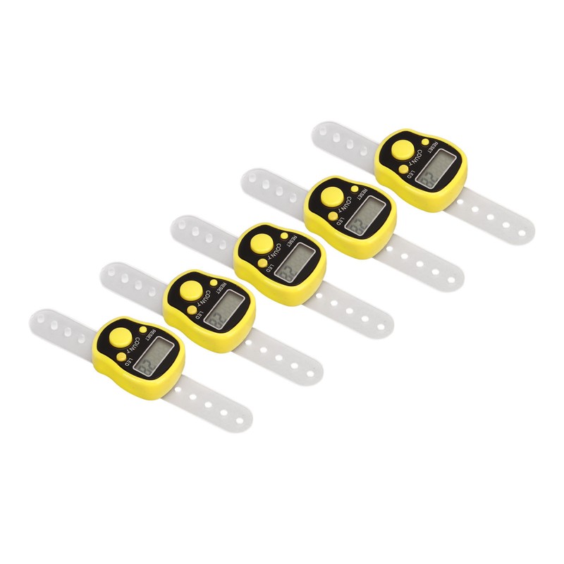 5PCS Finger Counter Adjustable Reset Button 5 Digit Number Hand