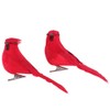 10Pcs Red Foam Handmade Artificial Simulated Bird Yard Lawn Garden