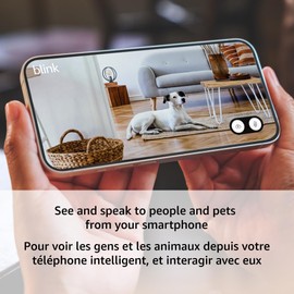 Blink Mini 2 — Plug-in smart security camera, HD night view in color, built-in spotlight, two-way audio, motion detection, Works with Alexa (White)