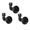 MINCORD 3Pcs Industrial Pipe Decor Coat Hook Racks - Heavy