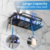 Styptika 2-Pack Adhesive Shower Caddy – Rustproof Aluminum Black Shower